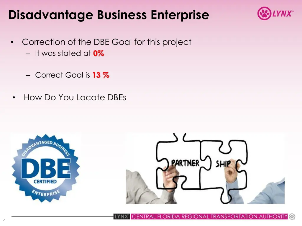 disadvantage business enterprise