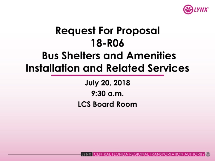 request for proposal 18 r06 bus shelters