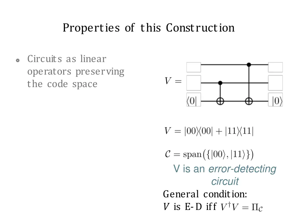 properties of this construction