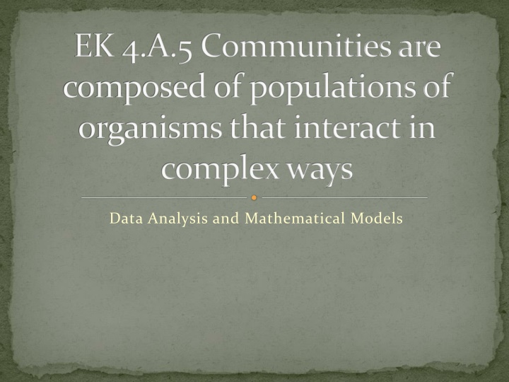 ek 4 a 5 communities are composed of populations