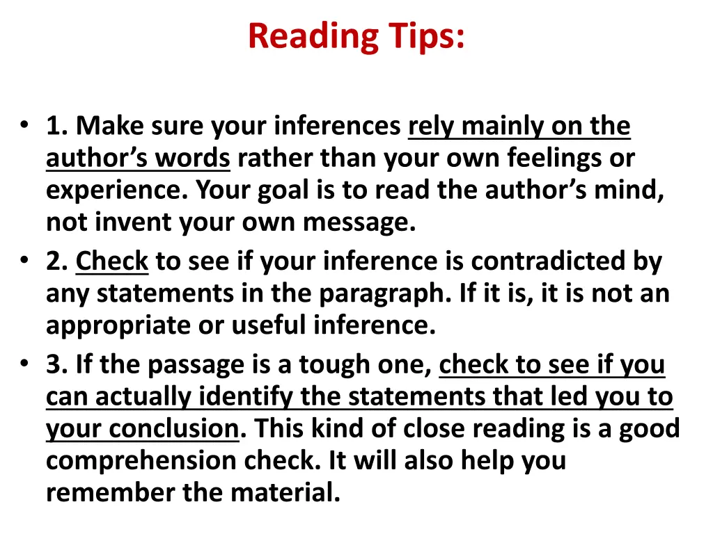 reading tips