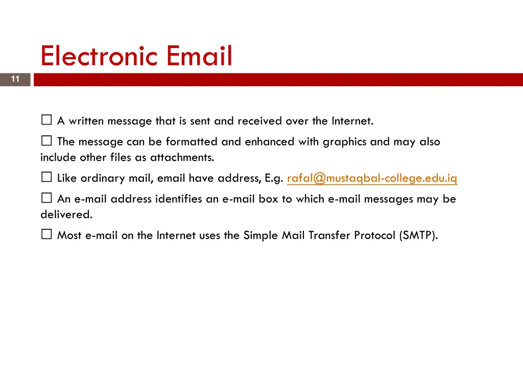 11 electronic email