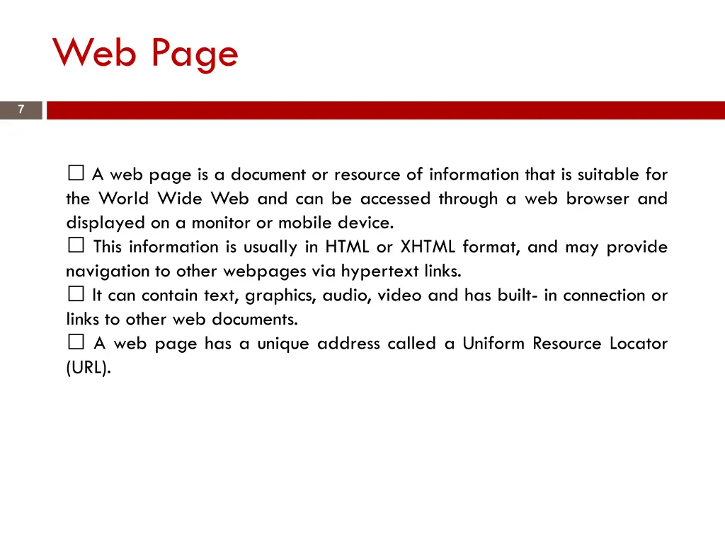 web page