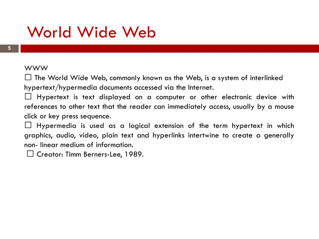 world wide web