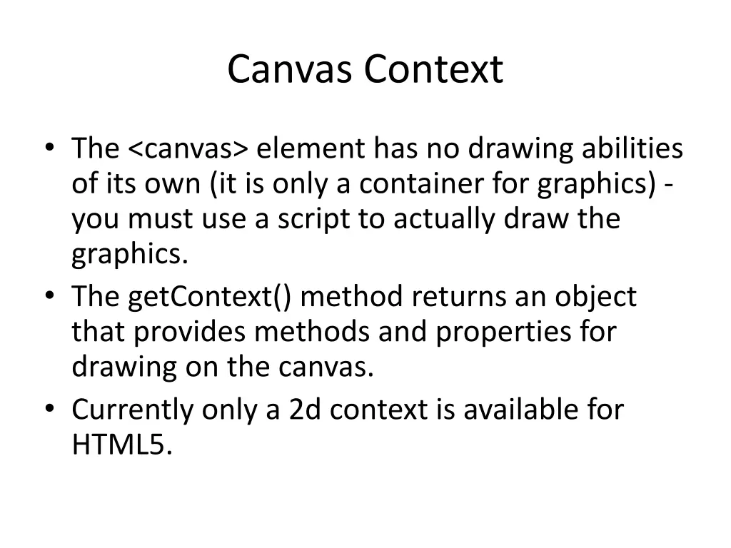 canvas context