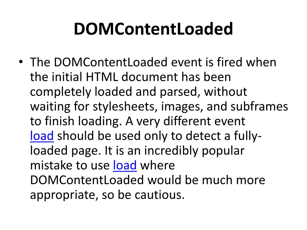 domcontentloaded