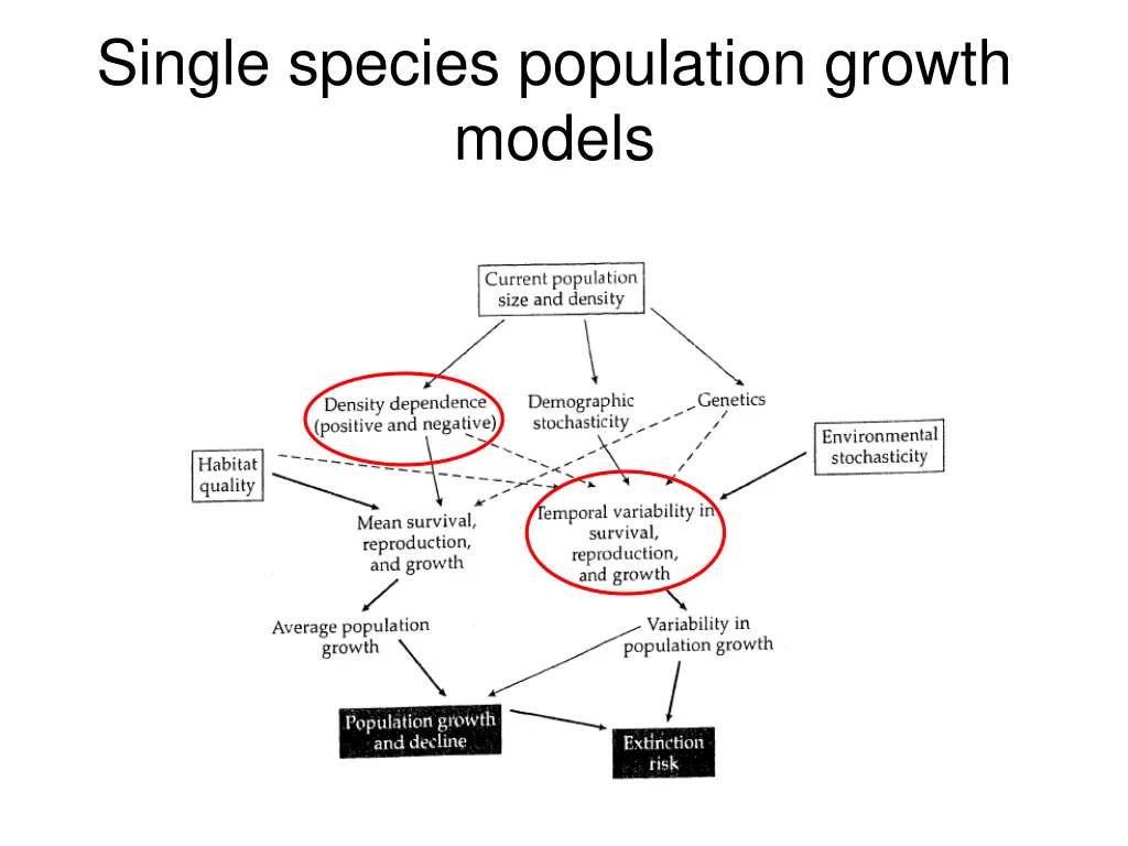 single species population growth models