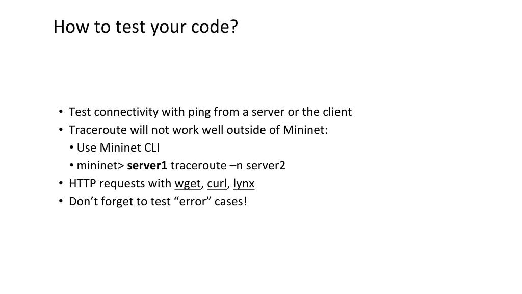 how to test your code