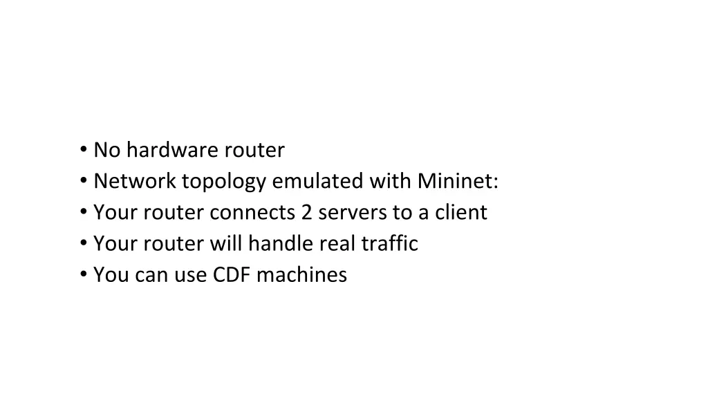 no hardware router network topology emulated with