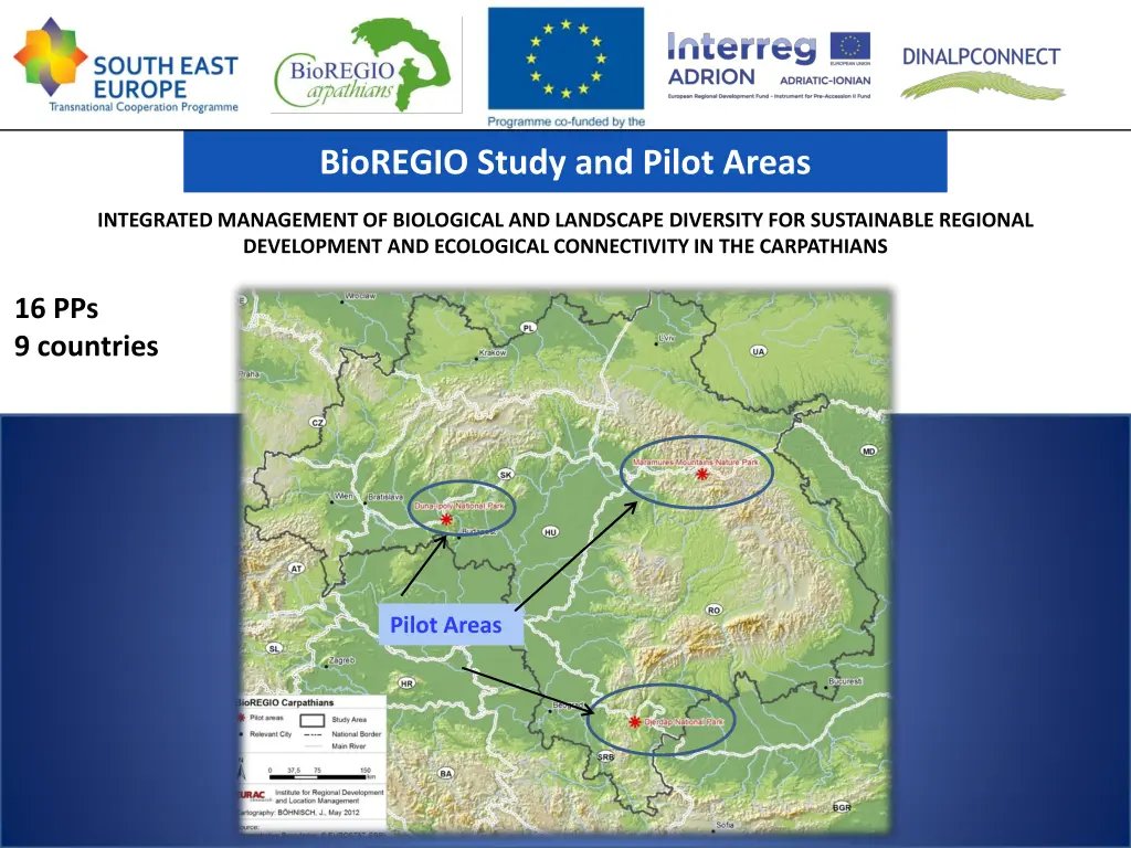 bioregio study and pilot areas