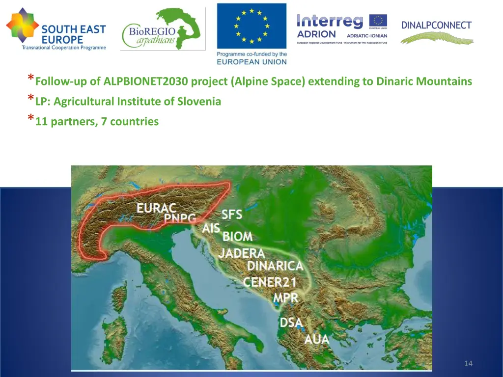 follow up of alpbionet2030 project alpine space