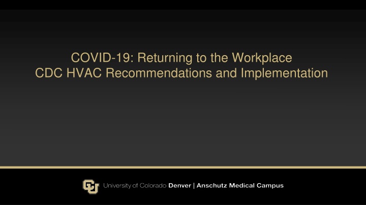 covid 19 returning to the workplace cdc hvac