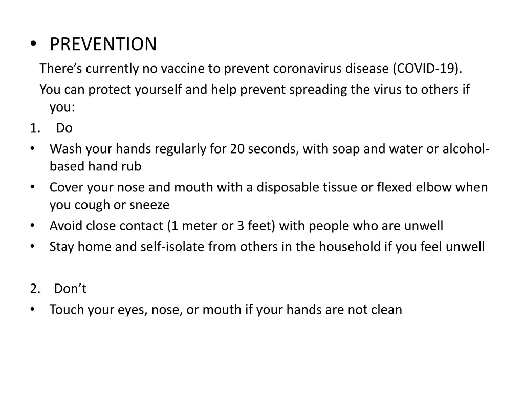 prevention there s currently no vaccine