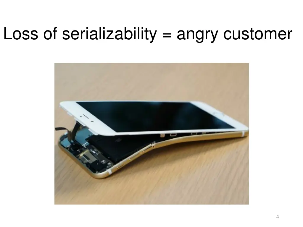 loss of serializability angry customer