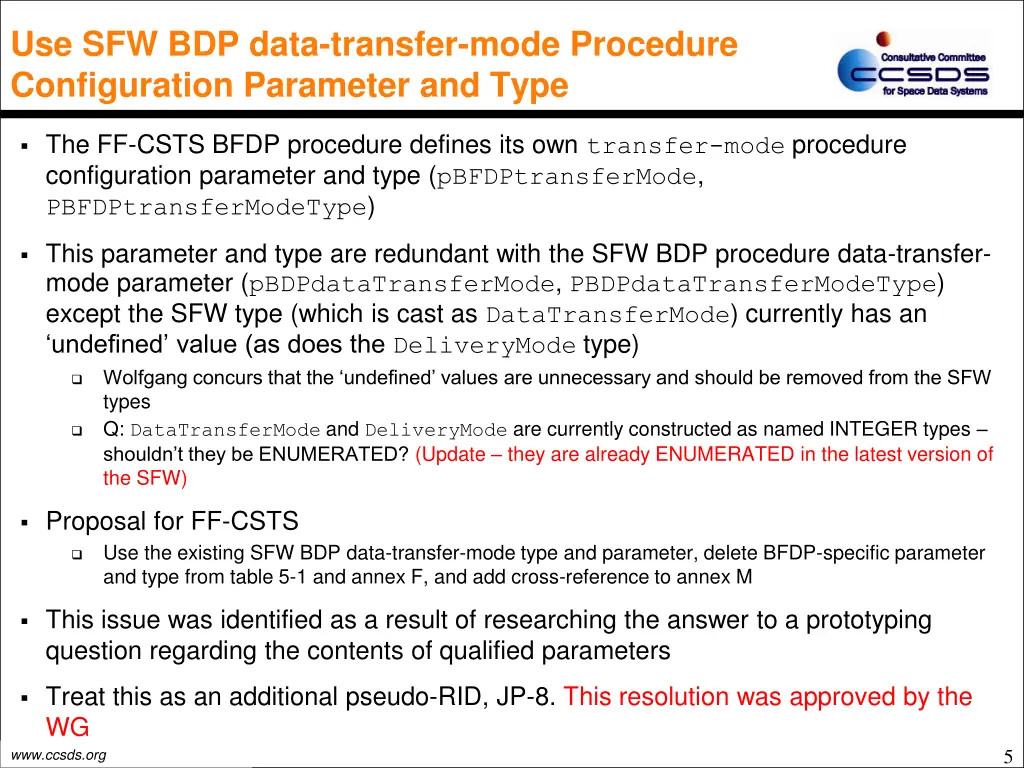 use sfw bdp data transfer mode procedure