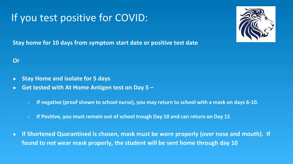 if you test positive for covid