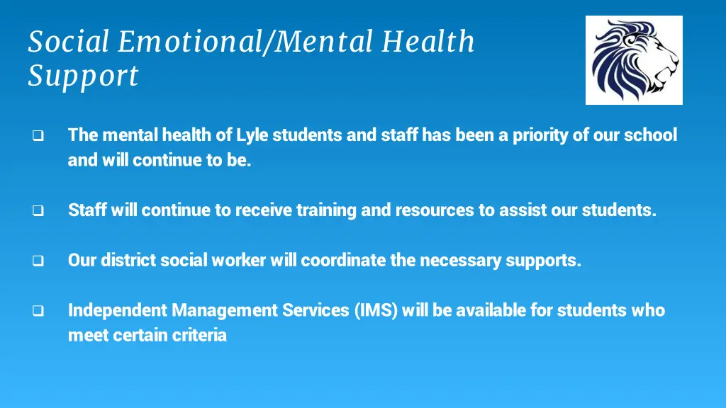 social emotional mental health support