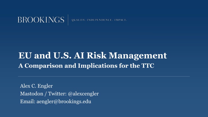 eu and u s ai risk management a comparison