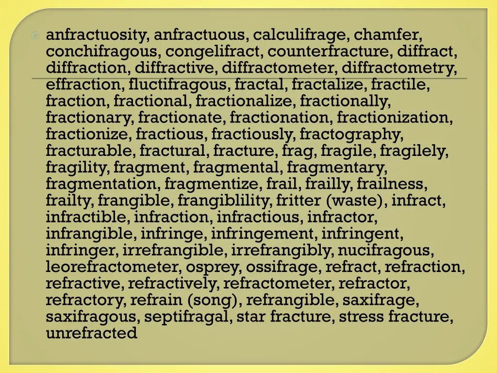 anfractuosity anfractuous calculifrage chamfer