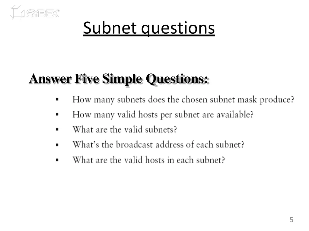 subnetquestions