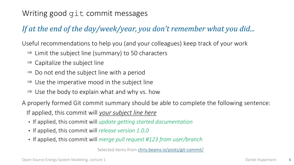 writing good git commit messages