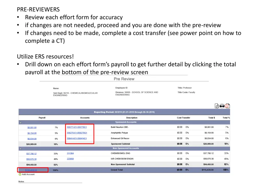 pre reviewers review each effort form