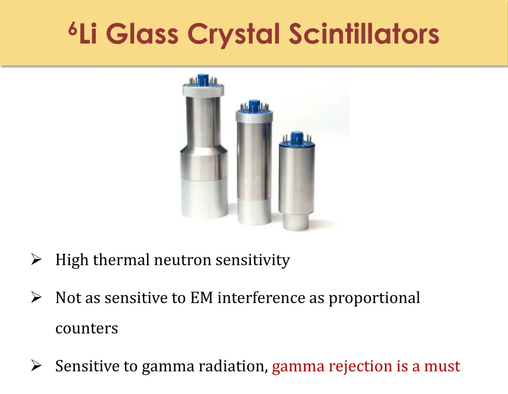 6 li glass crystal scintillators