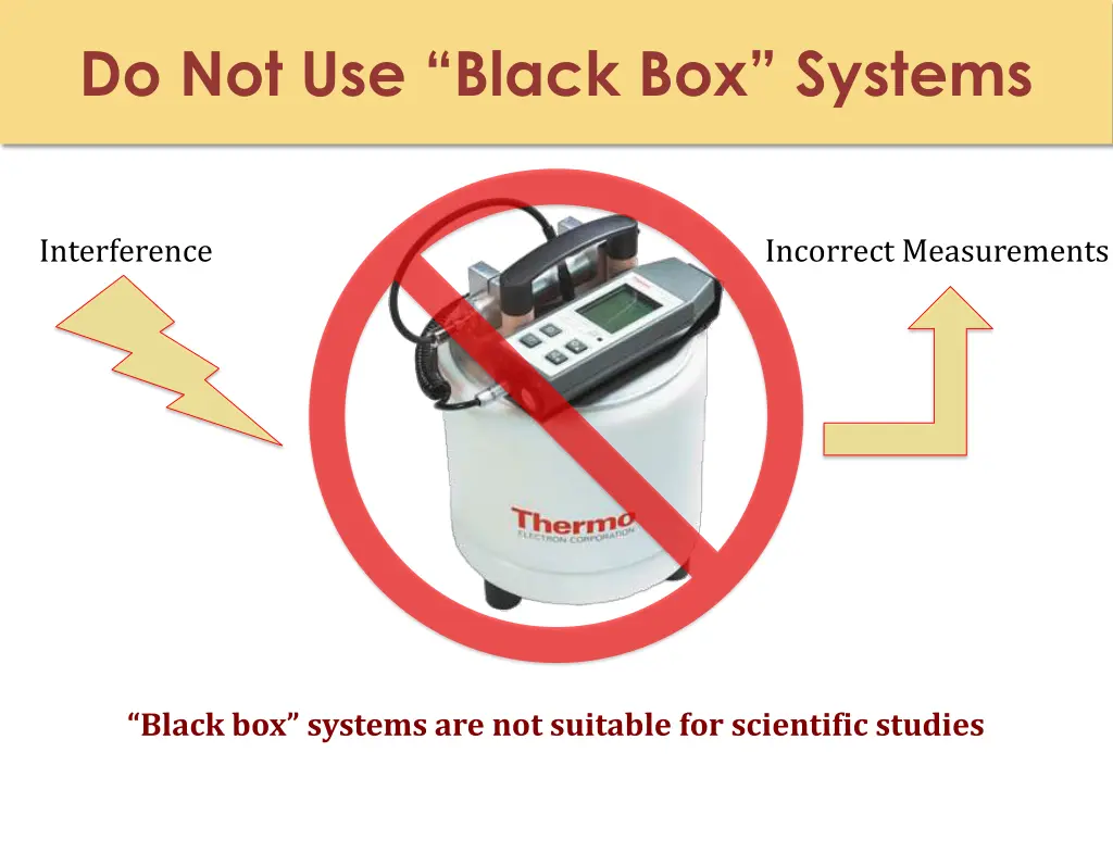 do not use black box systems