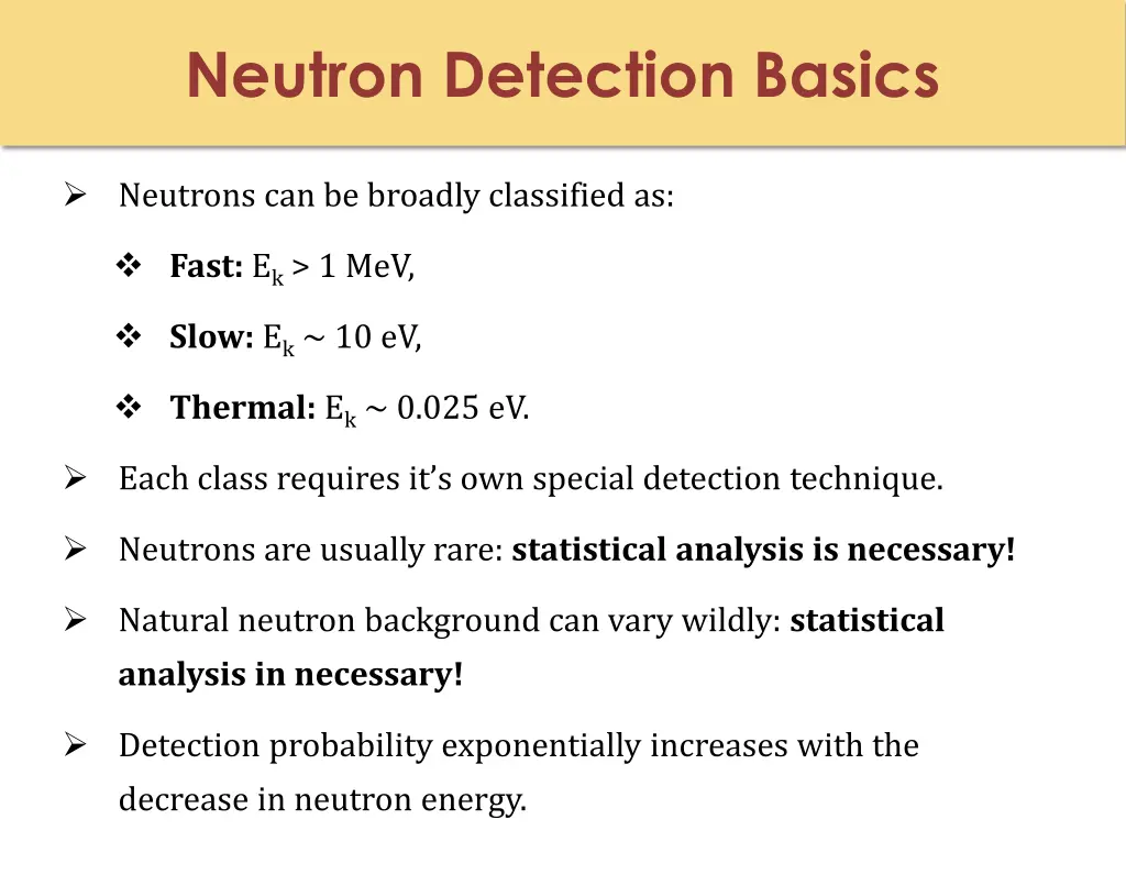 neutron detection basics