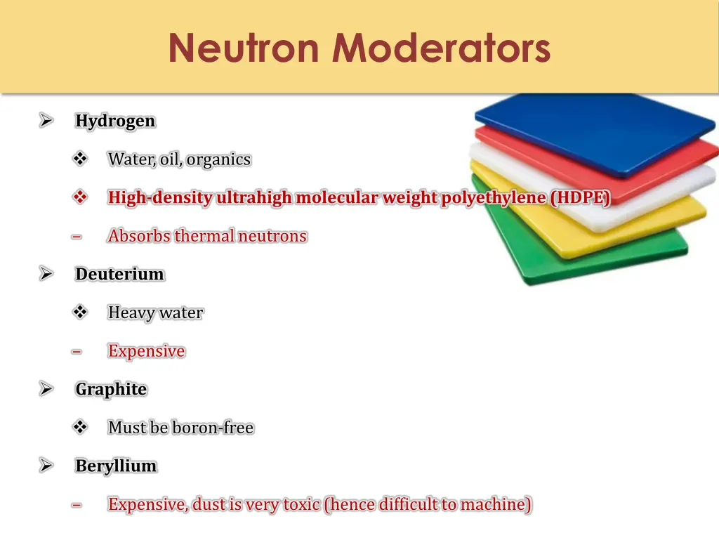 neutron moderators