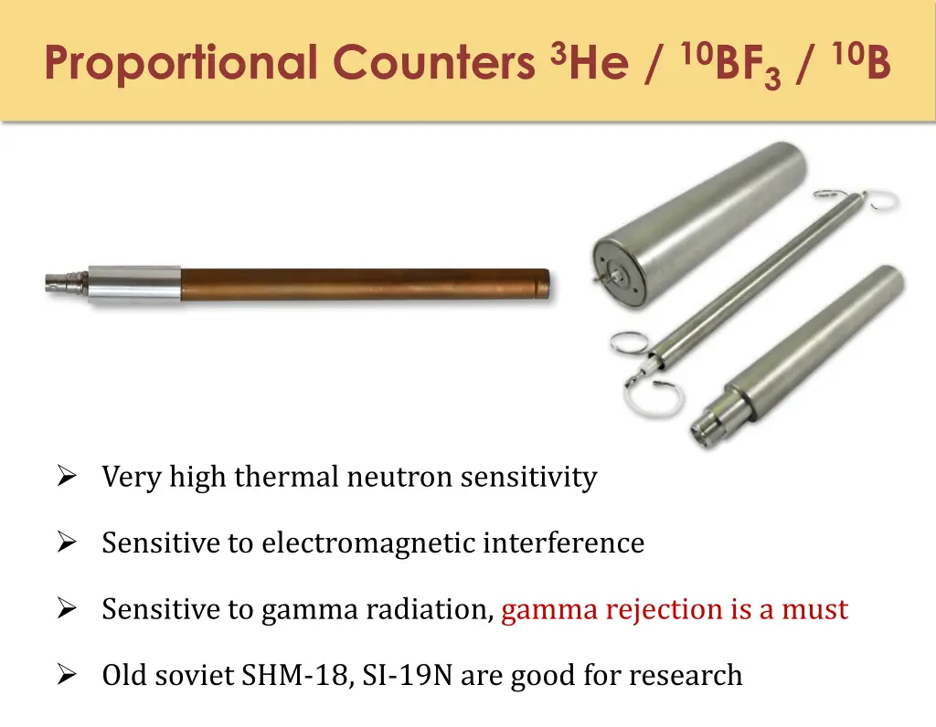 proportional counters 3 he 10 bf 3 10 b