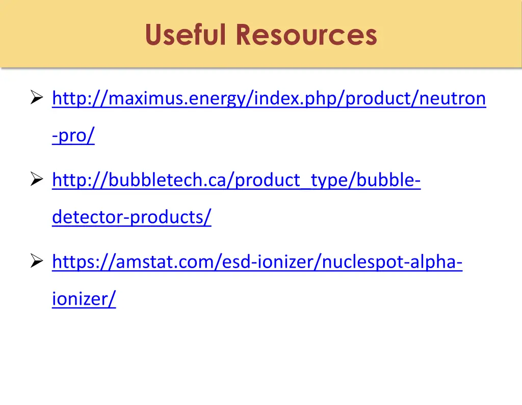 useful resources