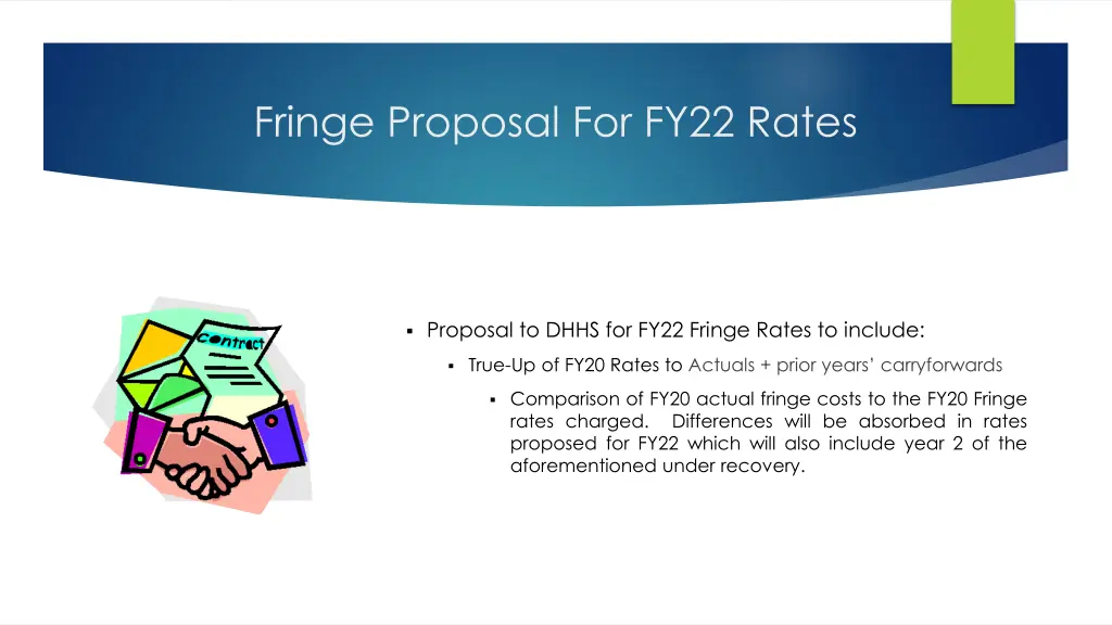 fringe proposal for fy22 rates