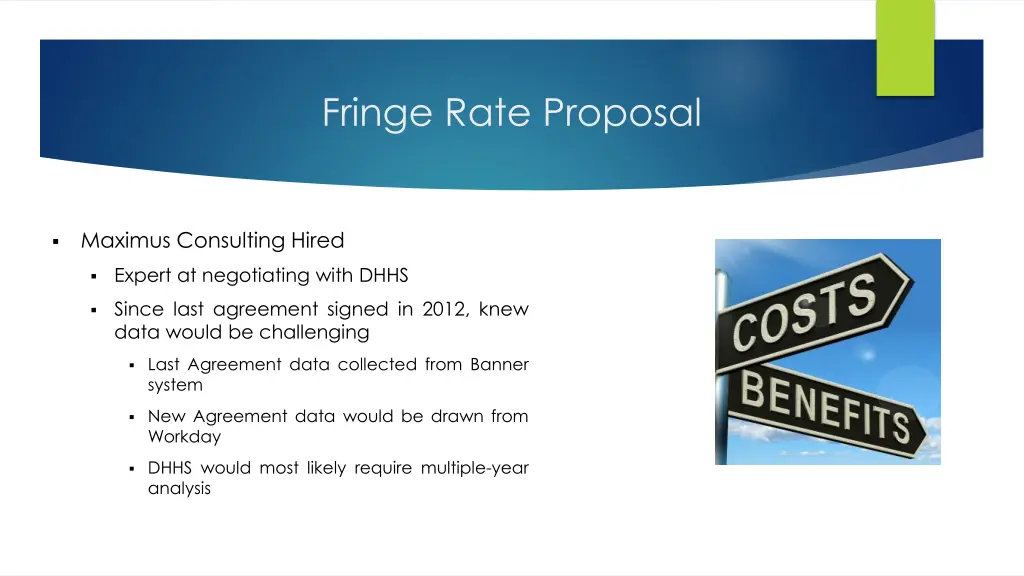 fringe rate proposal