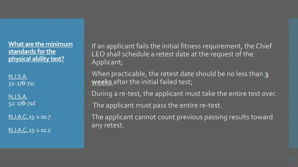 if an applicant fails the initial fitness