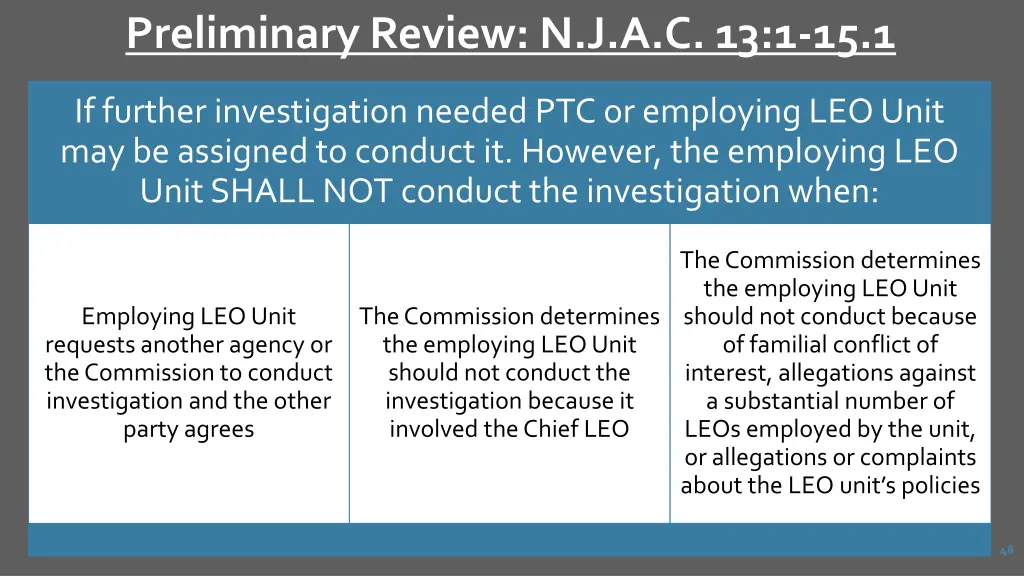 preliminary review n j a c 13 1 15 1 1