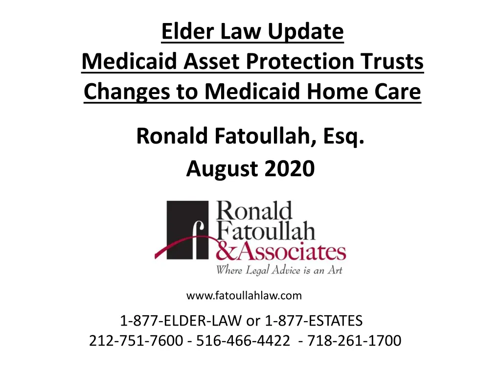 elder law update medicaid asset protection trusts 1