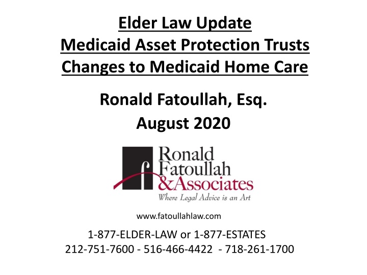 elder law update medicaid asset protection trusts