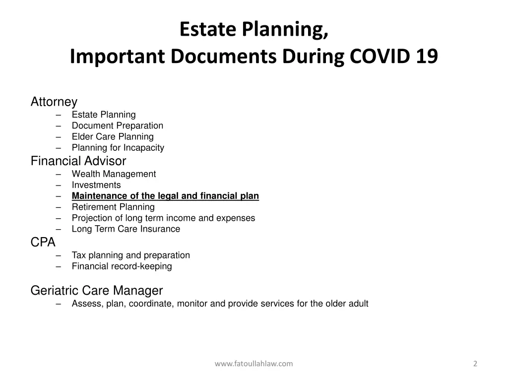 estate planning