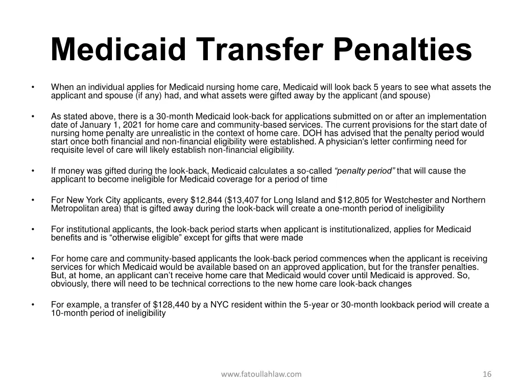 medicaid transfer penalties