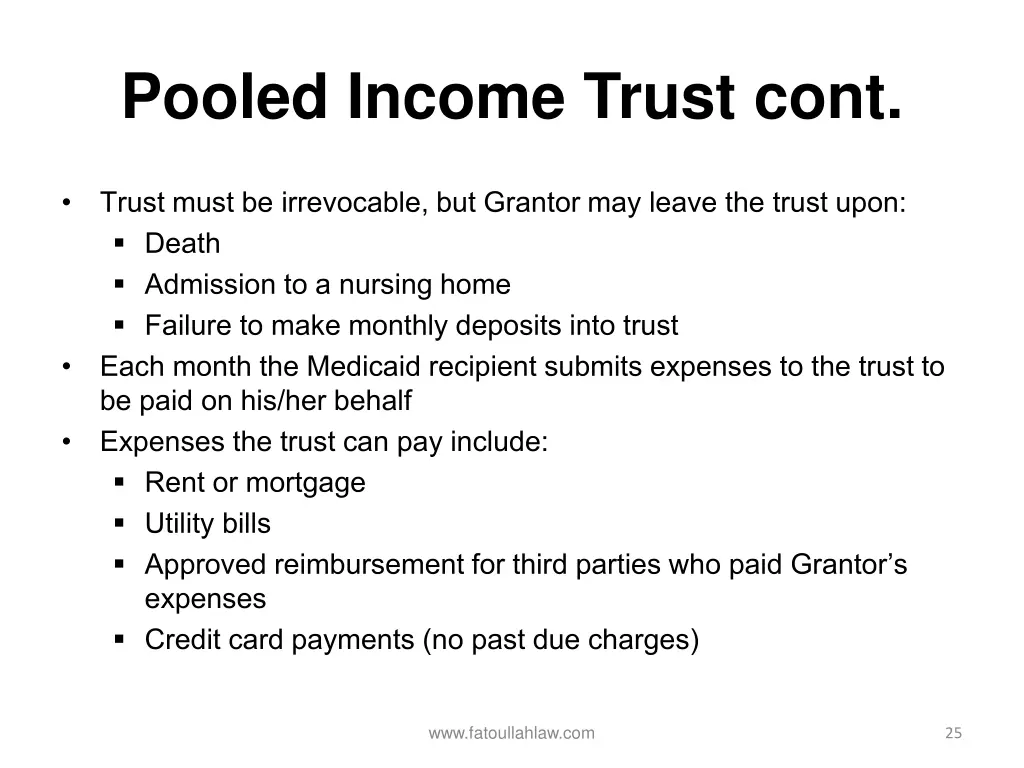 pooled income trust cont