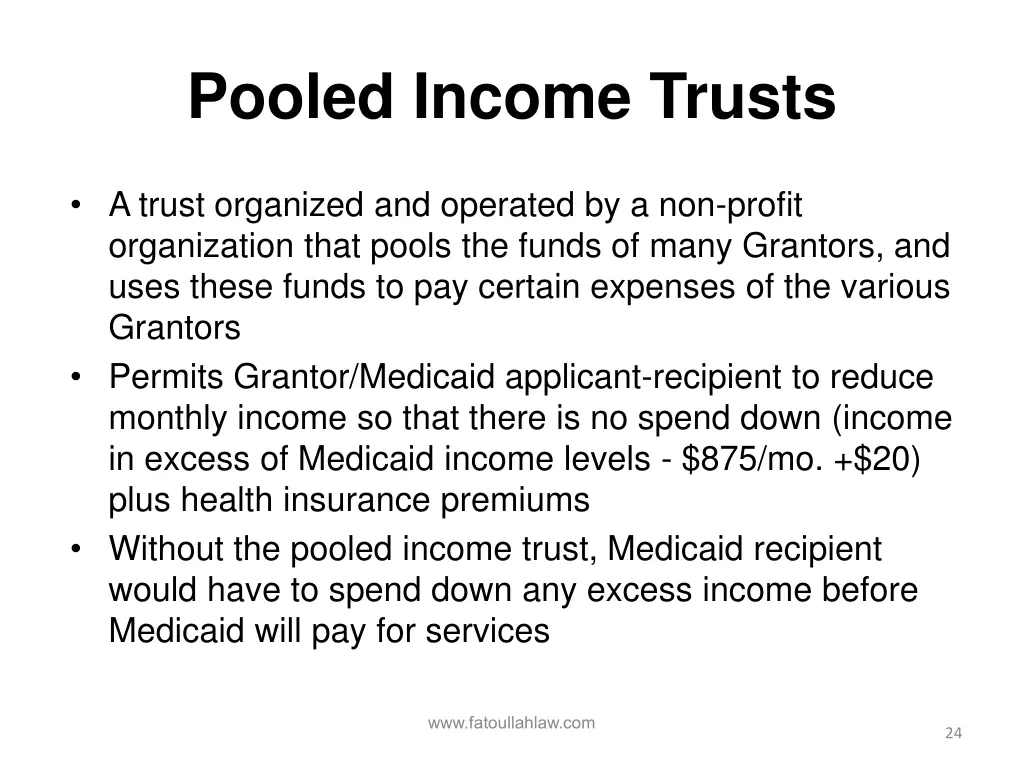 pooled income trusts