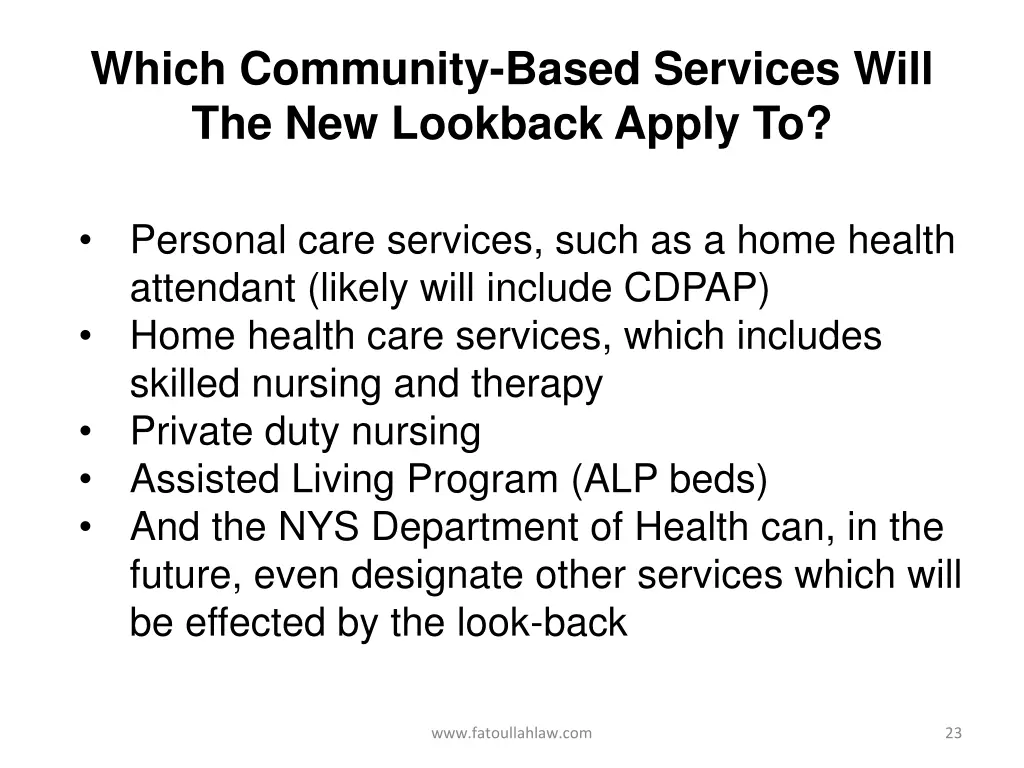 which community based services will