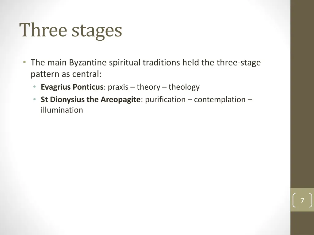 three stages 1