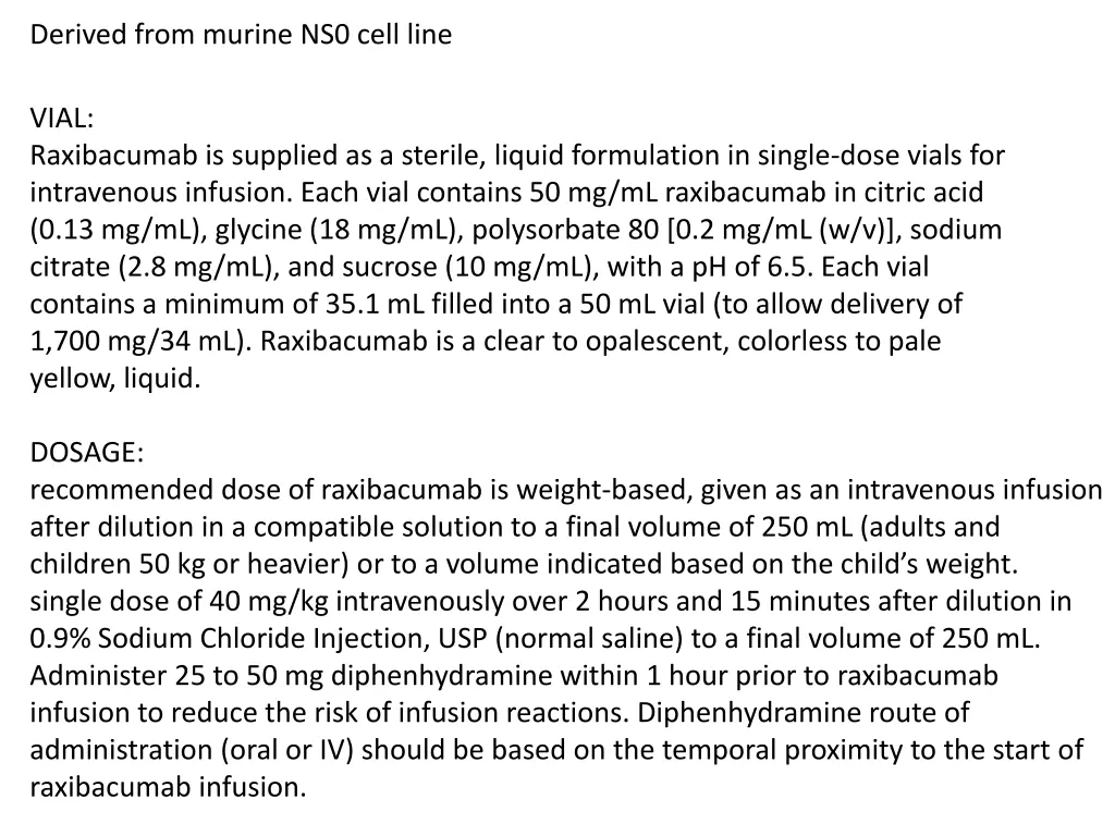 derived from murine ns0 cell line