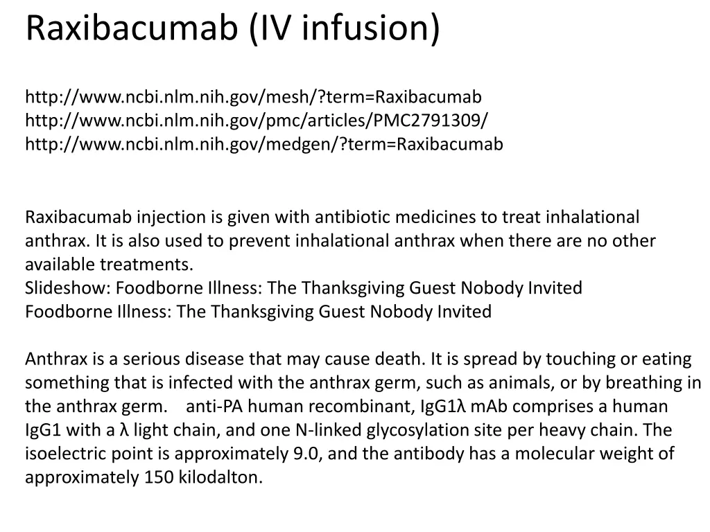 raxibacumab iv infusion