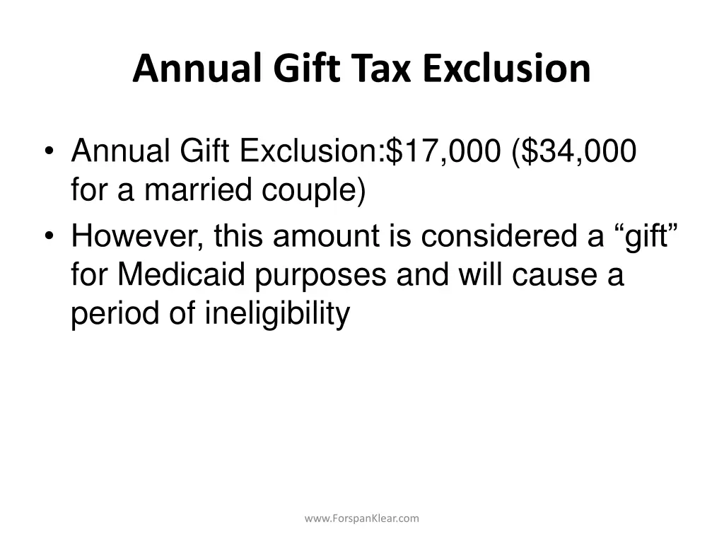 annual gift tax exclusion