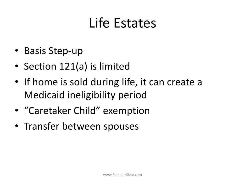 life estates