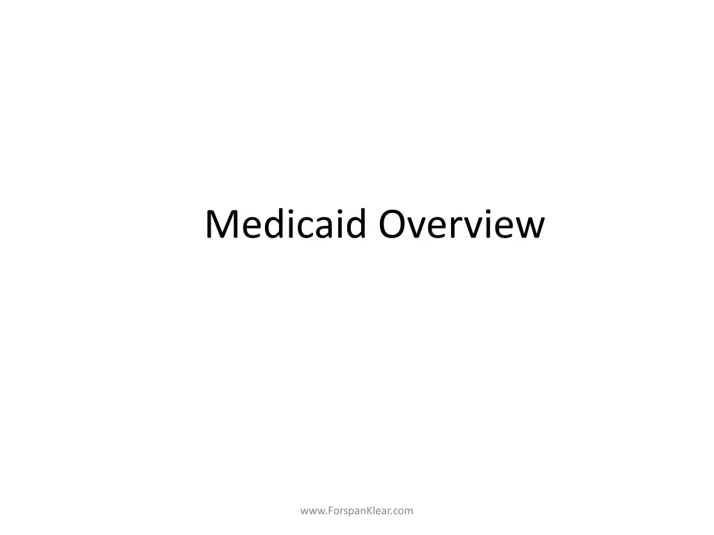 medicaid overview