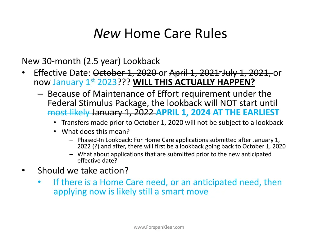 new home care rules